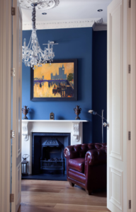 blue and orange are used to their contrasting strenghts