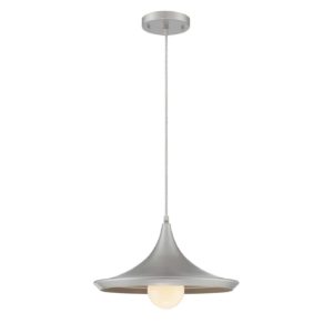 hanging lamp with pewter shade