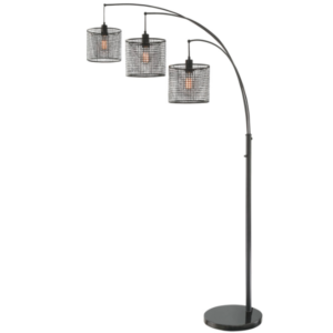 floor lamp with three arching lights