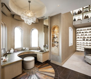 iron on ironing board that comes out of wall