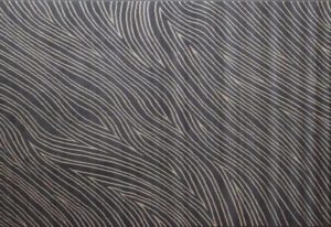 grey and white lines area rug on white background