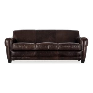 leather sofa on white background