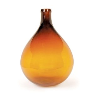 sunset orange vase on white background