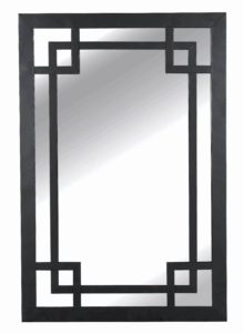 rectangular mirror on white background