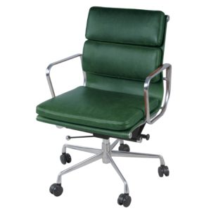 green office chair on white background