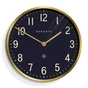black clock on white background