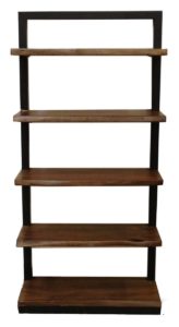 backless bookshelve on white background