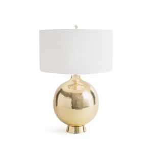 gold lamp on white background