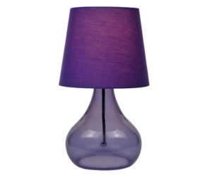 purple lamp on white background