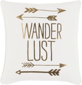 Wanderlust Toss Pillow IVORY/GOLD