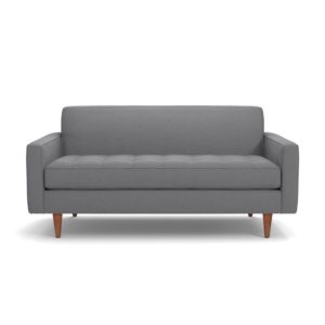 grey sofa on white background