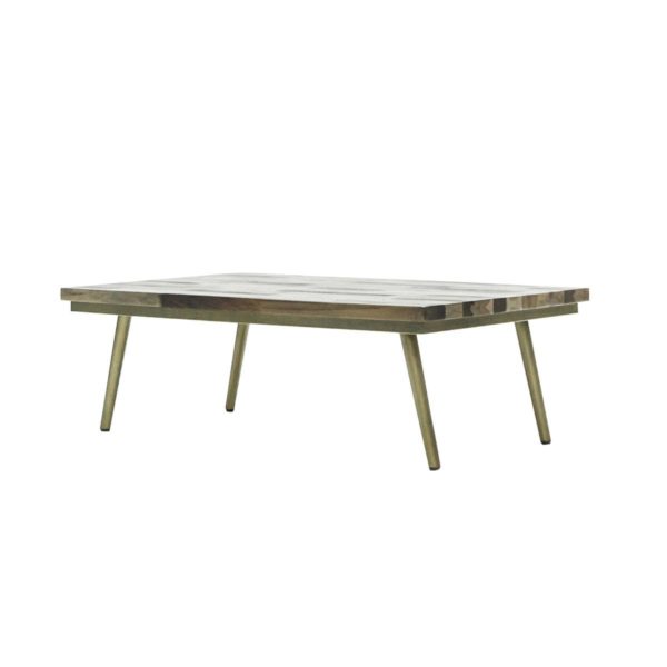 wood coffee table on white background
