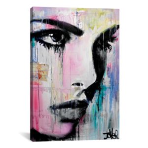 painting of woman on white background