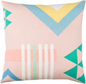 pastel color geometric toss pillow