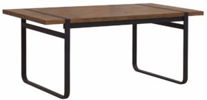 wood dining table on white background