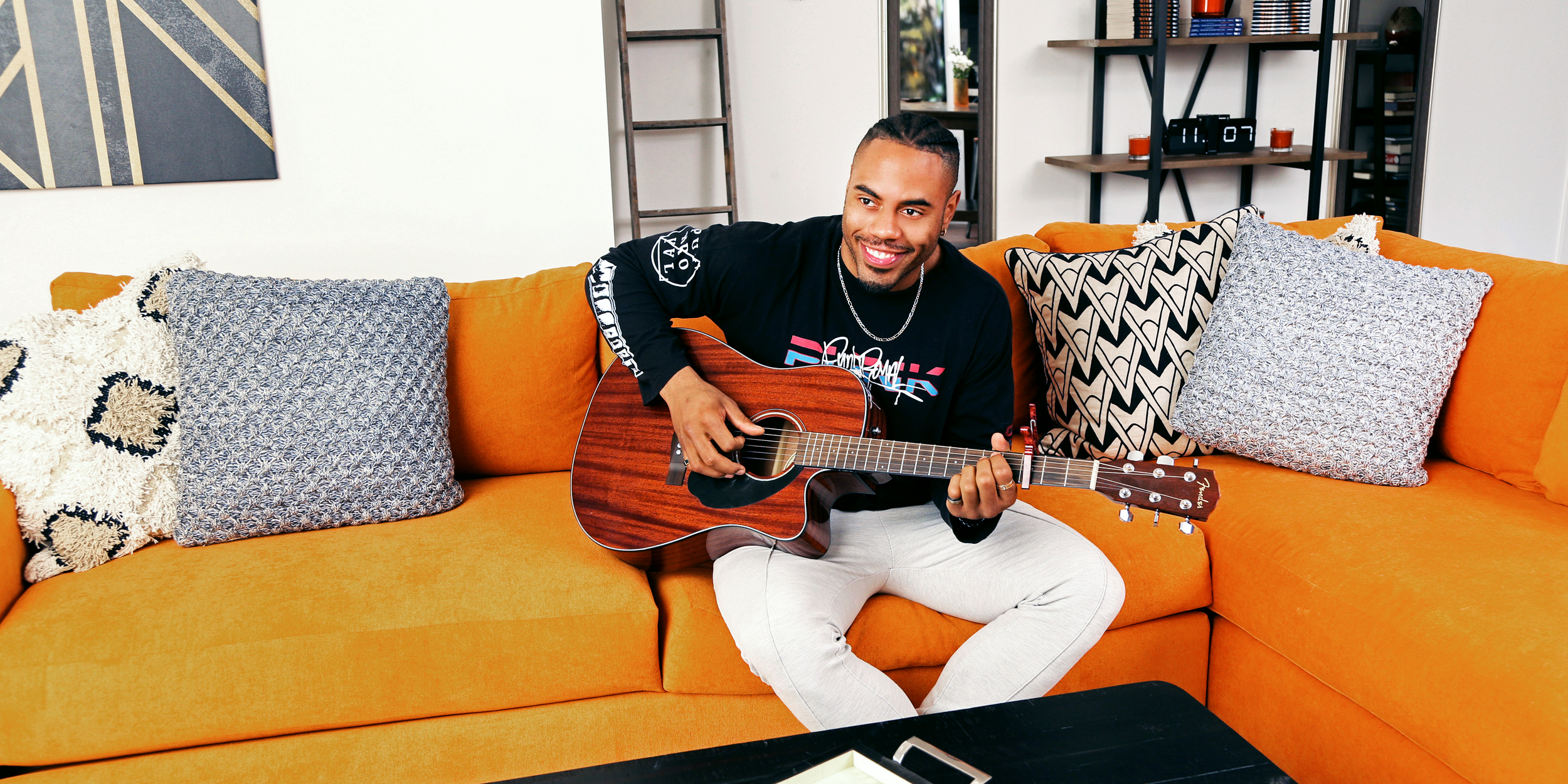 Baller Status: Rashad Jennings Goes Bold in His New Living Room